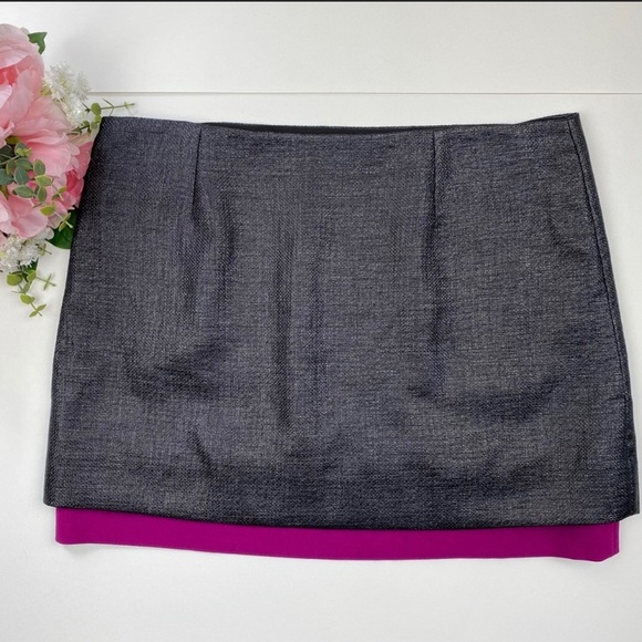 Diane von Furstenberg Elley Mini Skirt Black Pink - Picture 7 of 7